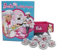 Barbie : en riktig bagare - box med bok och porslinsservis