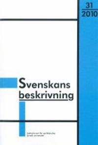 Svenskans beskrivning 31 Förhandlingar vid Trettioförsta sammankomsten för svenskans beskrivning