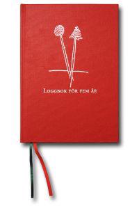 LOGGBOK 5-ÅRS INBUNDEN TEXTIL RÖD A5