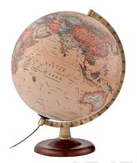 Karttapallo ATMO, 30 cm, A4/SF, A4/pähkinä/metalli/antiikki/valo