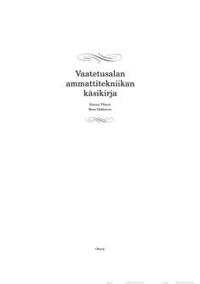 Vaatetusalan ammattitekniikan käsikirja