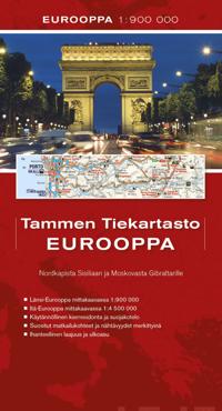 Tammen tiekartasto Eurooppa , 1:900 000