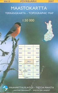 Maastokartta W413 Pöyrisjärvi 1:50000