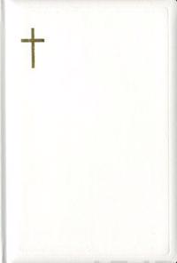Raamattu (3320J, 122x180 mm, rouhenahka, valkoinen, kultasyrjä, lukunauha)