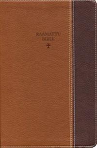 Raamattu (suomi-englanti, 160x235 mm, kultasyrjä, reunahakemisto, nahkajäljitelmä, ruskea)