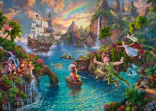 Produktbild 2 för Disney Peter Pan Thomas Kinkade Pussel 1000 bitar Schmidt