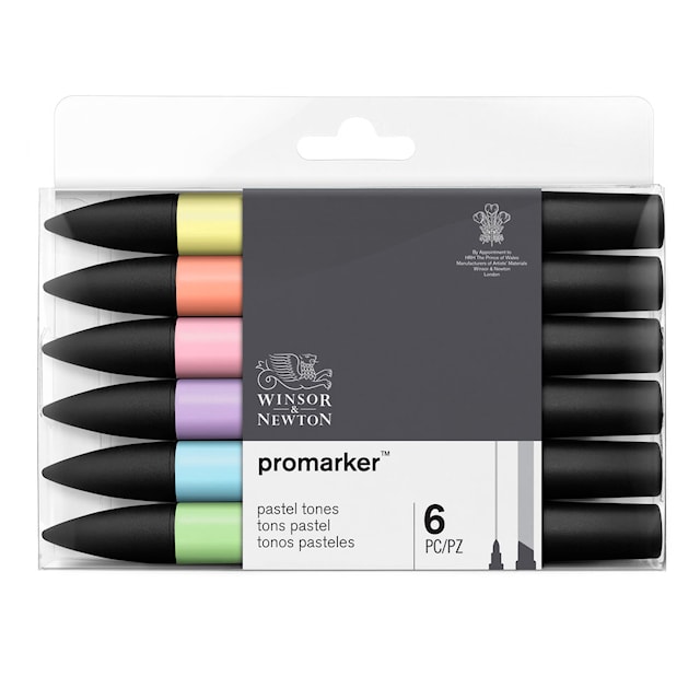 Produktbilde 2 for Markørpenn ProMarker Sett 6 Pastel tones Winsor & Newton