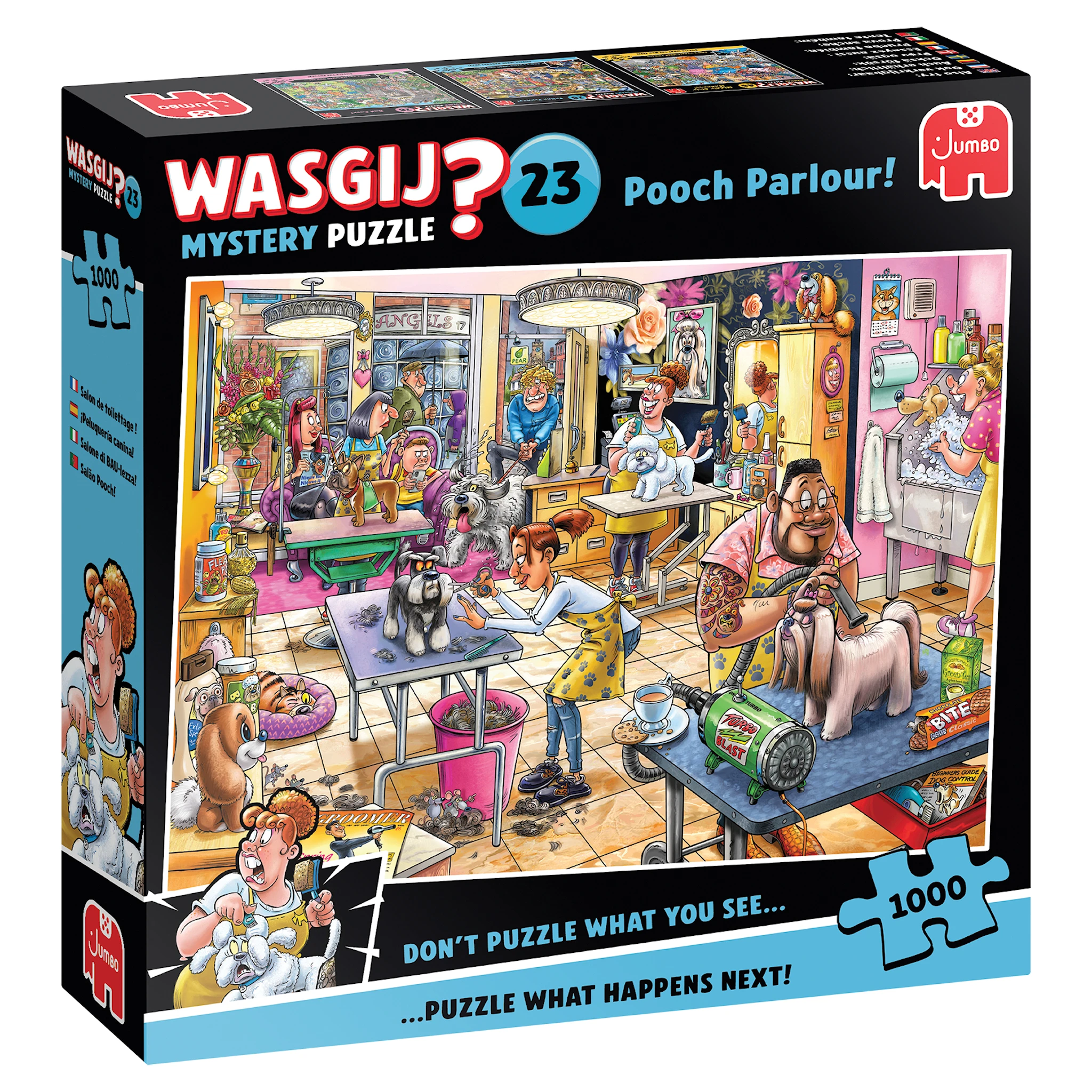 Produktbilde for Wasgij Mystery 23 Pooch Parlour! Puslespill 1000 brikker