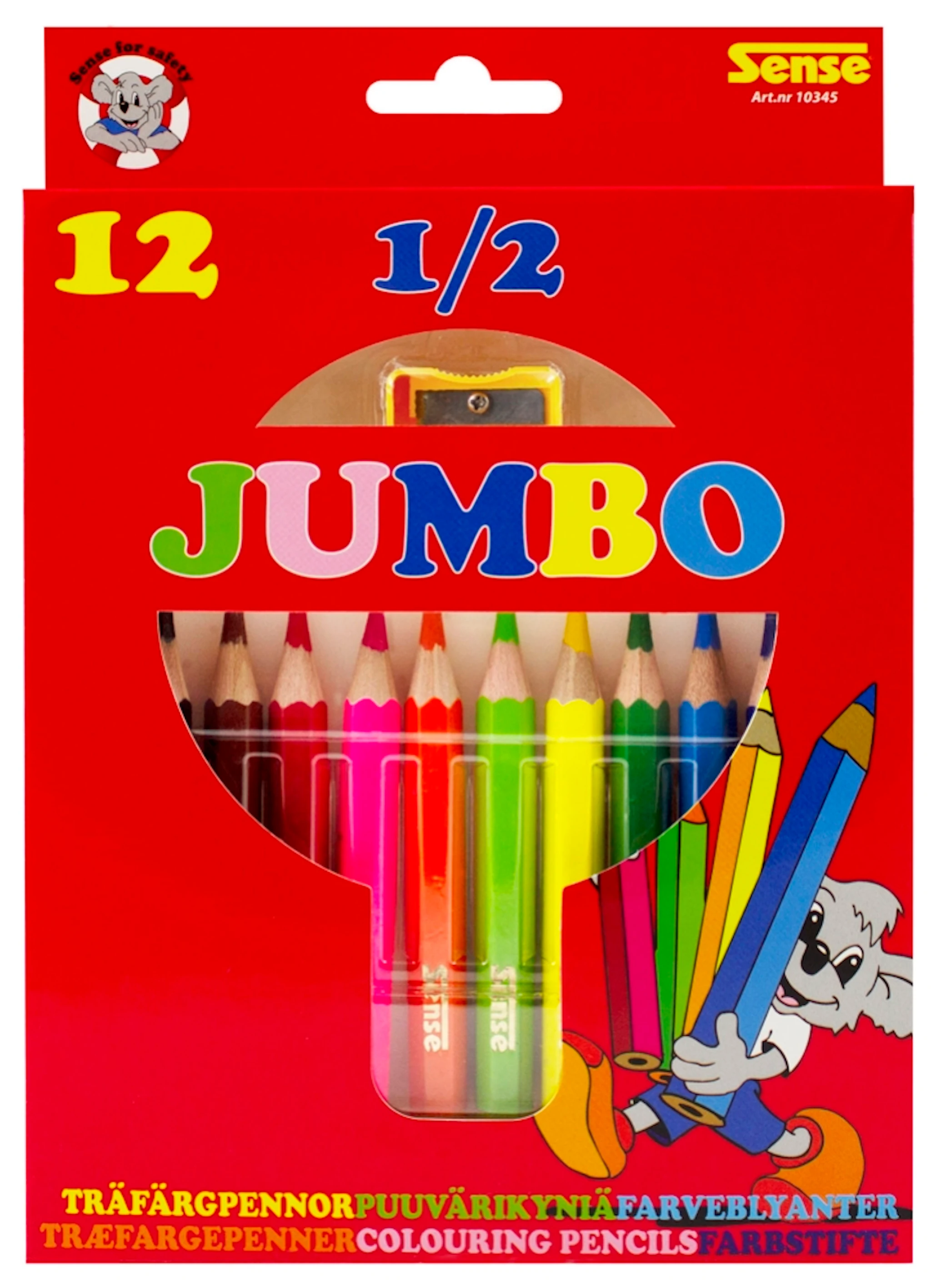 Produktbild för Färgpennor 1/2 FSC 12-p Sense