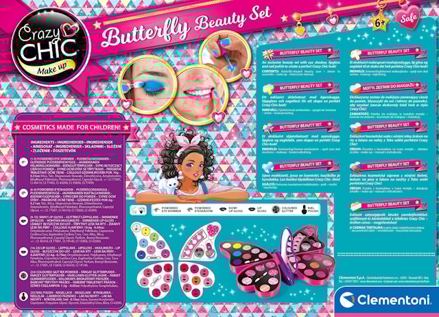 Produktbild 6 för Crazy Chic  Butterfly Beauty Set 4 in 1 Clementoni