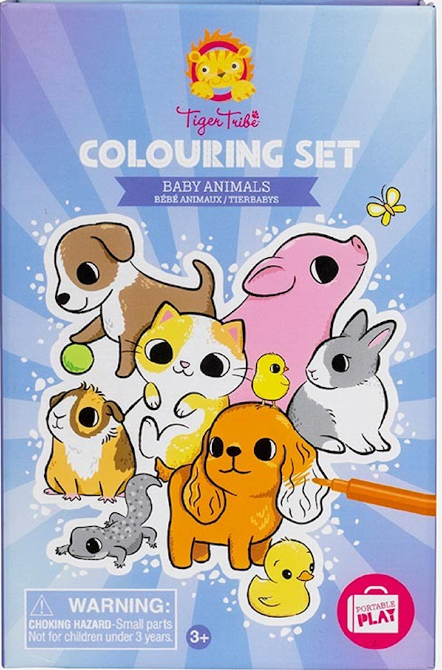 Produktbild 1 för Färgläggningsset Med Klistermärken Baby Animals Tiger Tribe