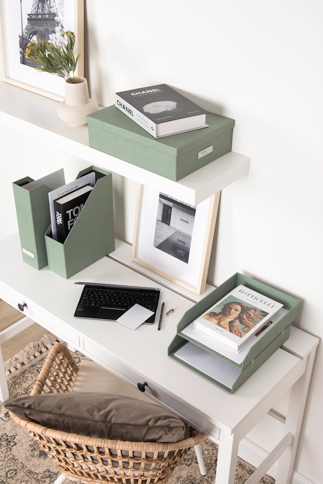 Tuotekuva 5 - Suuri Toimistotarvikkeiden Säilytyssetti Soft Teal 5 osaa Bigso Box of Sweden