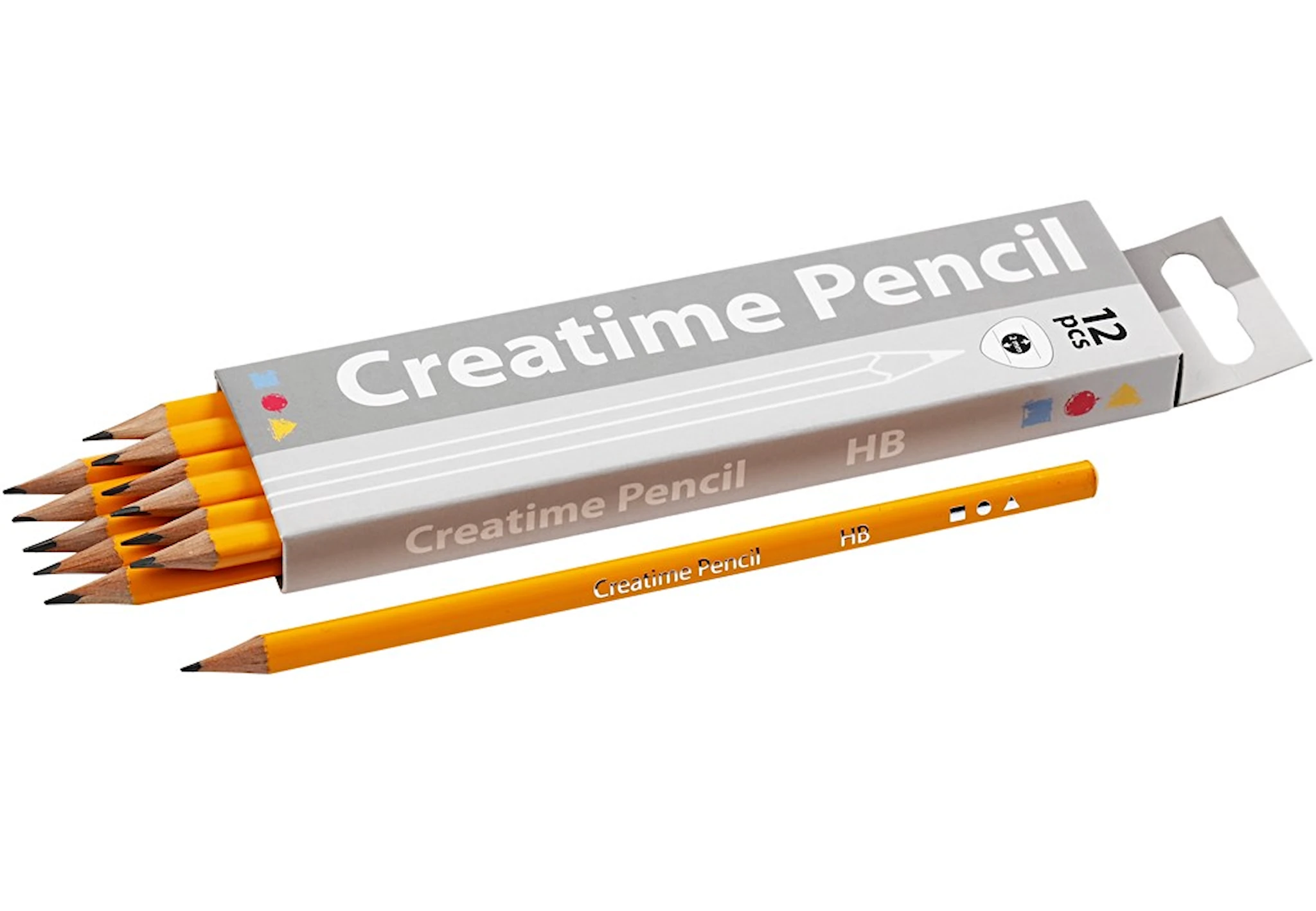 Produktbilde for Skoleblyant, L: 17,5 cm, HB, tykkelse 7 mm, mine 2 mm, 12 stk./ 1 pk.