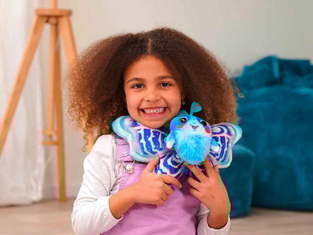 Produktbild 2 för Fluffyfly Fjäril Gosedjur, Blå