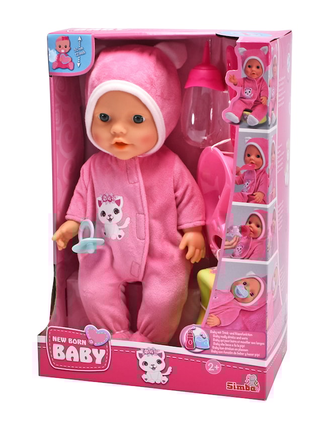 Produktbild 3 för New Born Baby Docka med Kattdräkt, 30cm