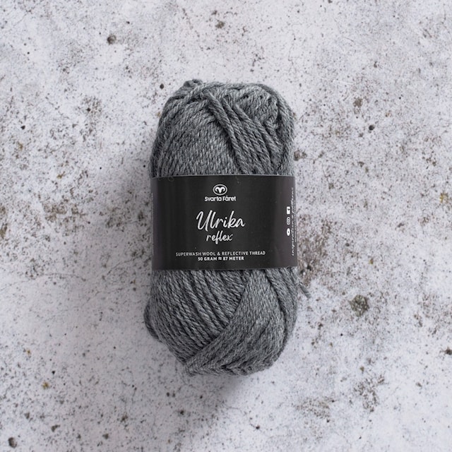 Ulrika Reflex Lanka Villasekoitus 50 g Harmaa Svarta Fåret