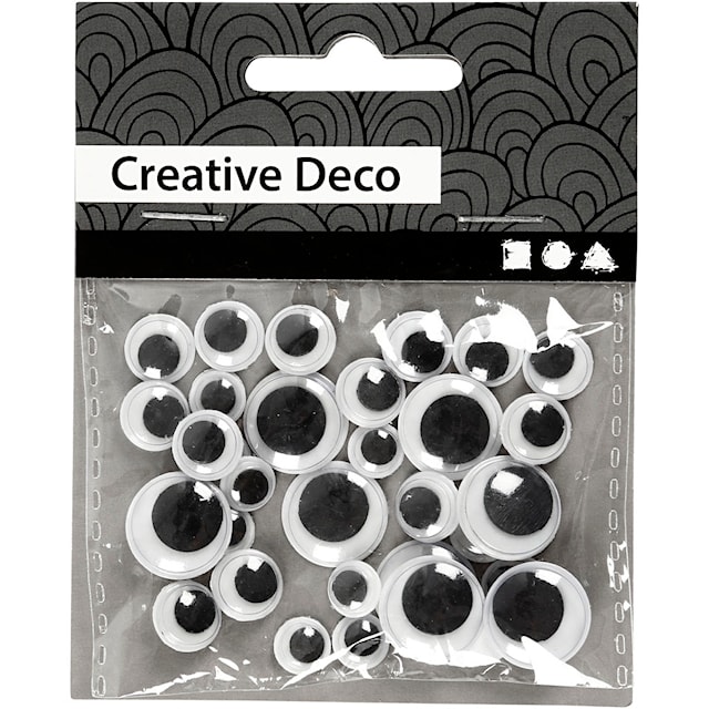 Produktbilde 3 for Rulleøyne, selvklebende, dia. 8+10+14 mm, 30 ass./ 1 pk.