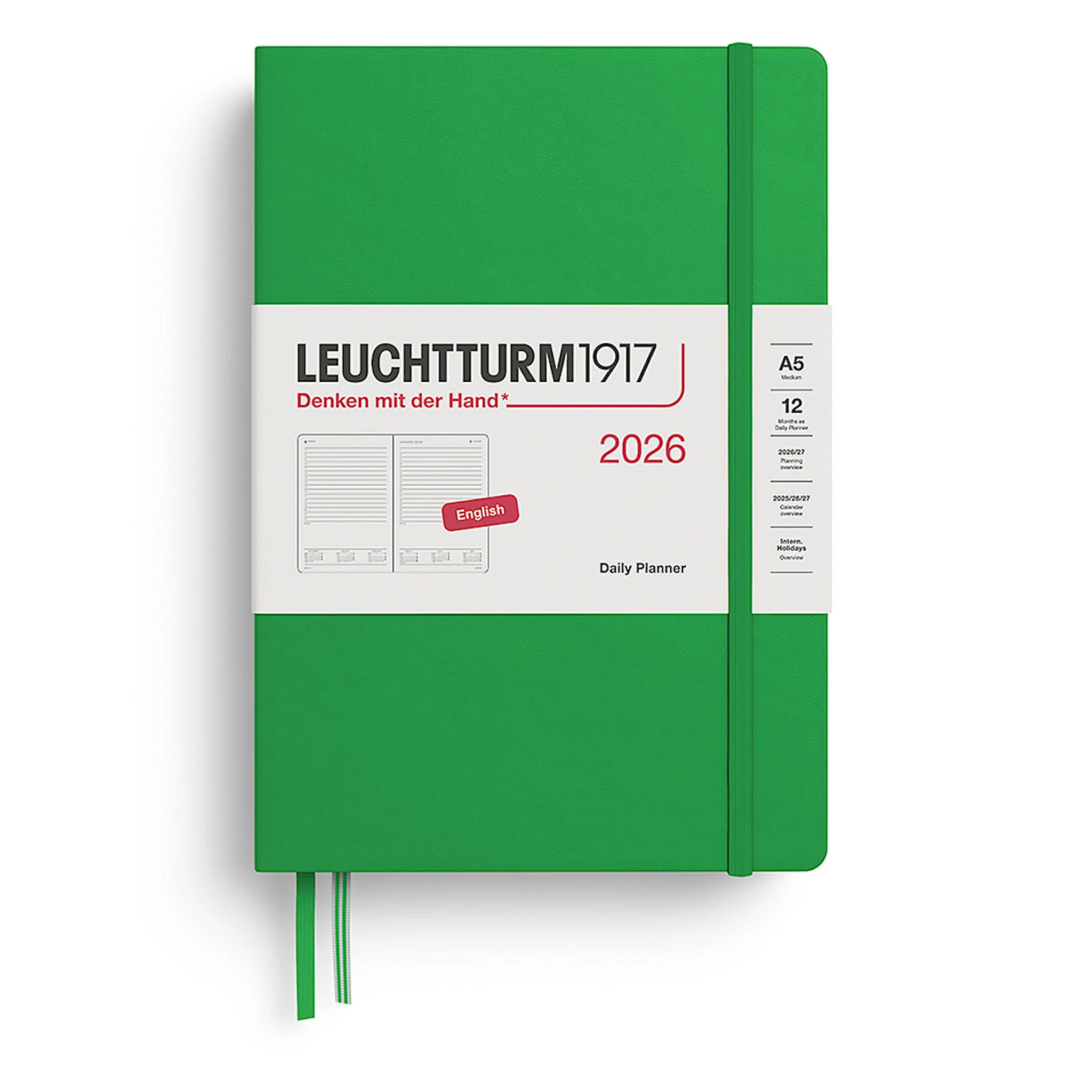 Tuotekuva ille Daily Planner 2026 A5 Spring Leaf Leuchtturm1917