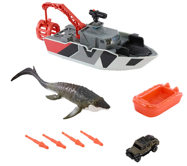 Produktbild 2 för Jurassic World Rebirth Mosasaurus Räddningsbåt