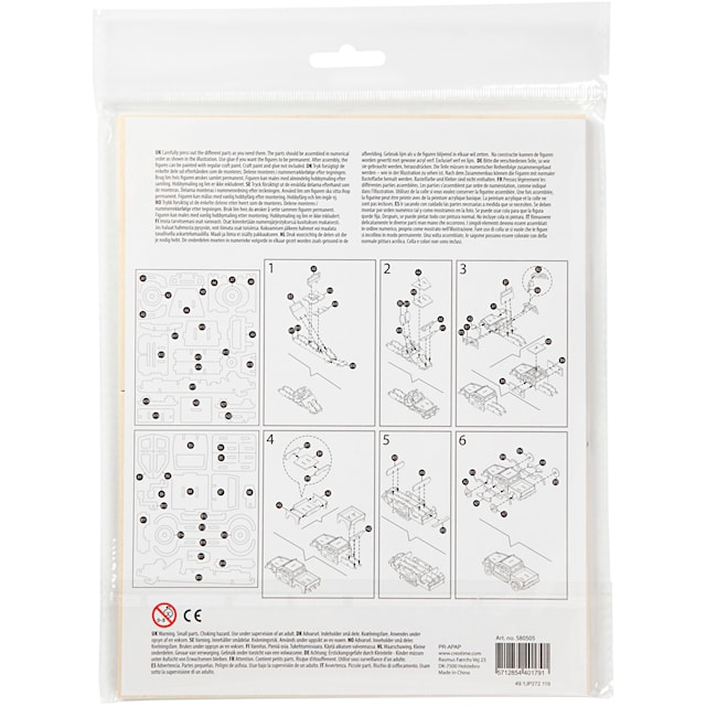 Tuotekuva 4 - 3D-palapeli, lava-auto, koko 19,5x8x12 cm, 1 kpl