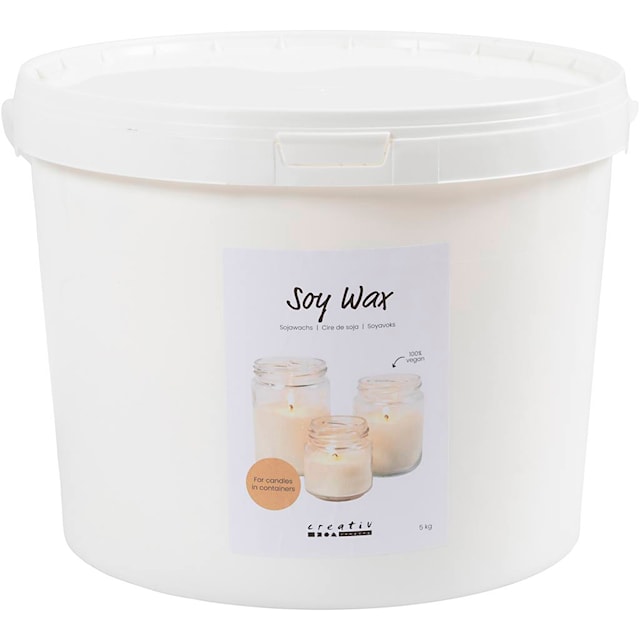 Produktbild 1 för Sojavax för ljustillverkning ljus i behållare 5 kg