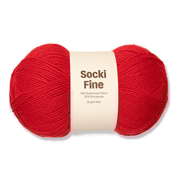 Socki Fine 100 g Bright Red A019 Adlibris