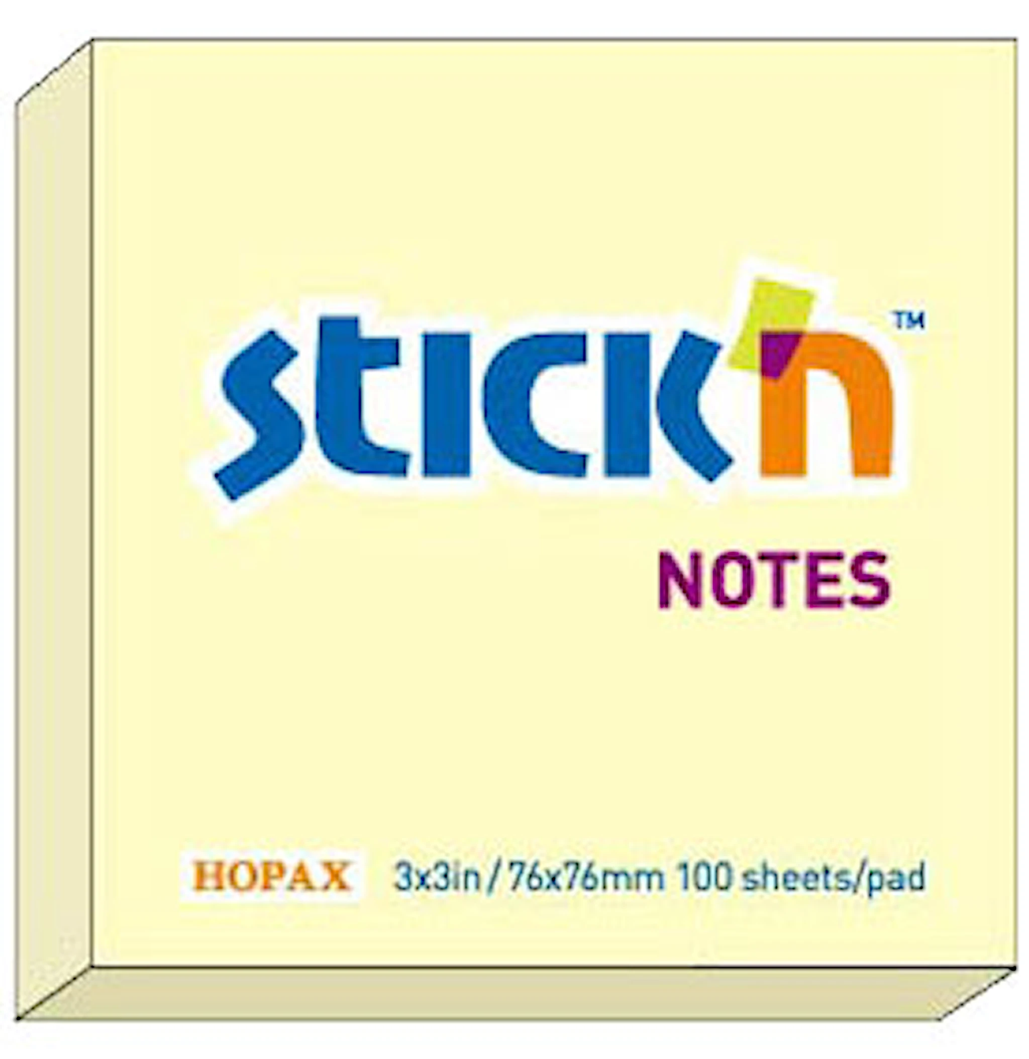 Tuotekuva ille Muistilappukuutio, neon. 100 kpl 76x76 Keltainen