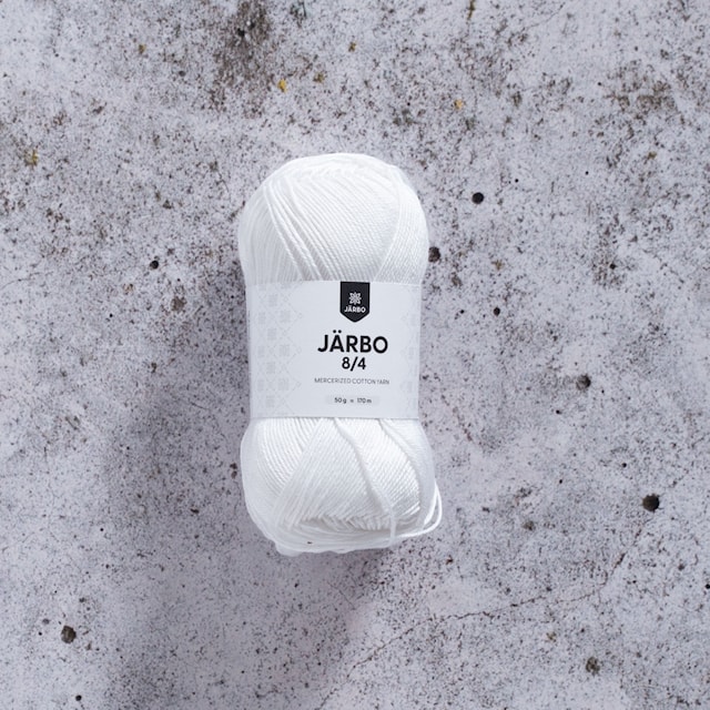 8/4 Bomullsgarn 50 g Vit (32010) Järbo