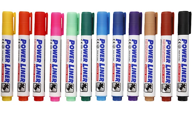 Produktbild 1 för Whiteboardpenna 4 mm mixade färger 12-pack