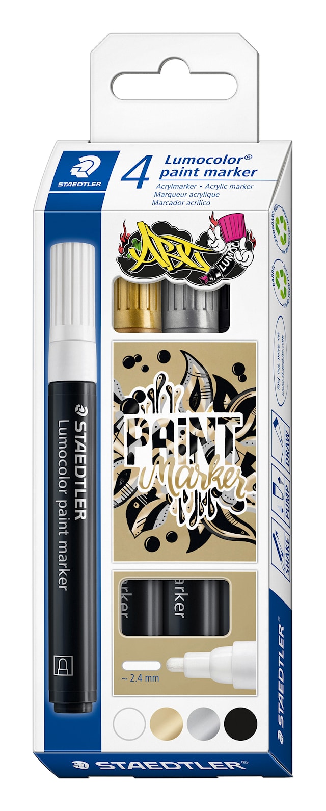 Tuotekuva 3 - Lumocolor Värimarkerit 4-pack Staedtler