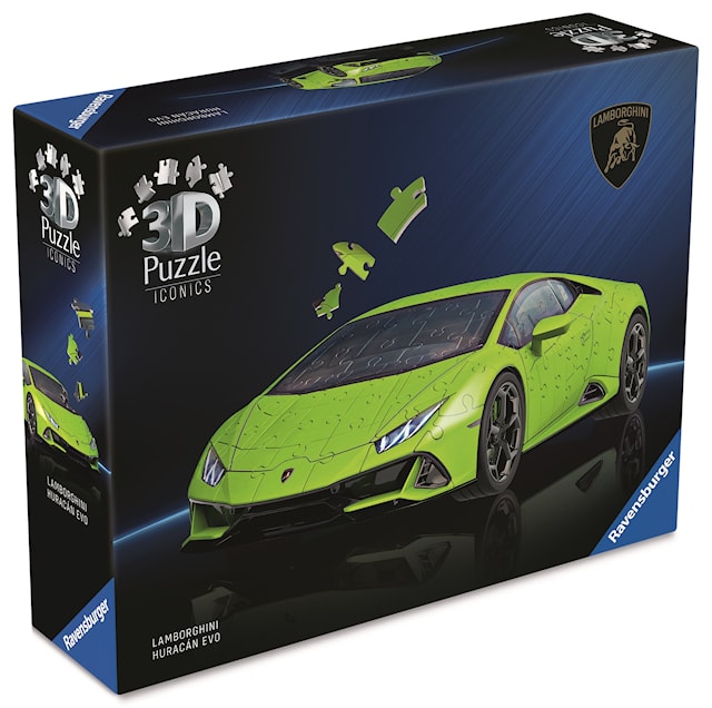 Produktbild 3 för Iconic Lamborghini Huracán EVO-Verde 3D-Pussel 108 Bitar, Ravensburger