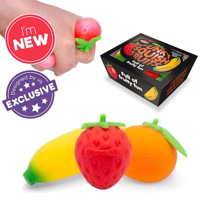 Produktbilde 1 for Stressball - Scrunchems Funky Squish Fruits 3-pk