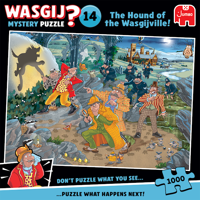 Tuotekuva 1 - Wasgij Mystery 14 - The Hound Of The Wasgijville! Palapeli 1000 palaa