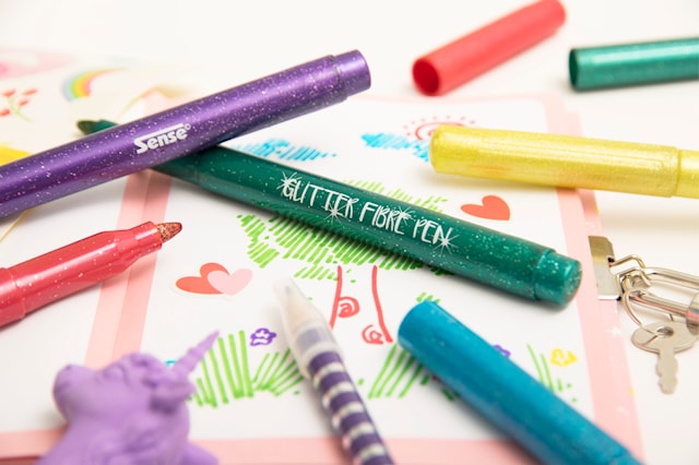 Produktbilde 4 for Tusj Glitter 6 stk. Sense