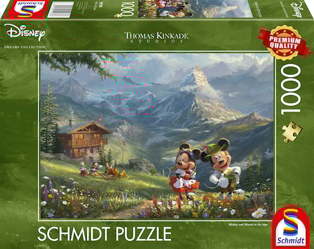 Produktbilde 1 for Puslespill Disney Mickey & Minnie in the Alps 1000 brikker Schmidt