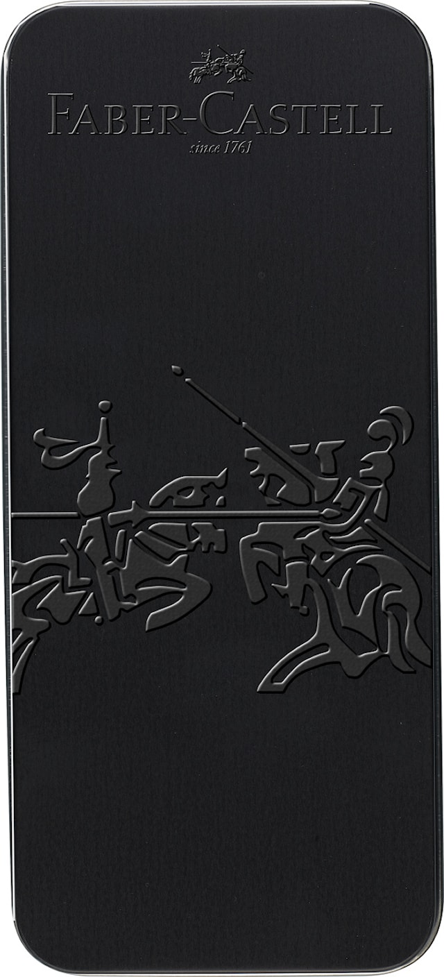 Tuotekuva 2 - Faber-Castell Grip 2011 -lahjakynäsetti, jossa täytekynä ja kuulakärkikynä sekä XB-kuulakynäsäiliö, musta