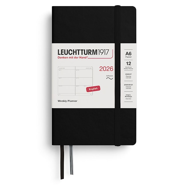 Weekly Planner 2026 A6 Soft Black Leuchtturm1917