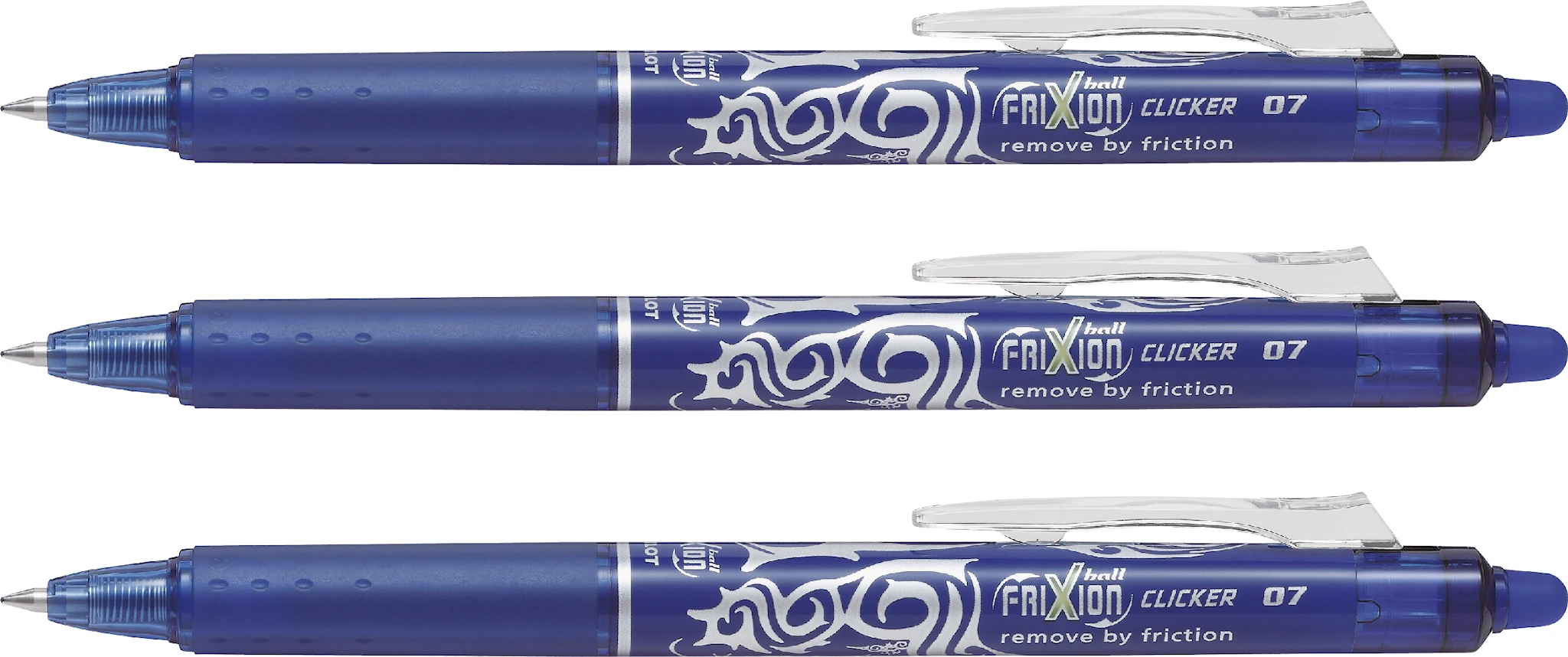 Produktbild för Bläckpenna Frixion Clicker 3-p Blå, Pilot