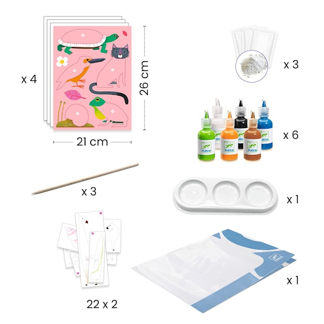 Produktbilde 3 for Marmoreringssett med blekk og papir Djeco