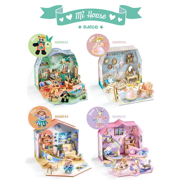 Tuotekuva 3 - Luo ja koristele miniatyyritalo Stella Mi House Djeco