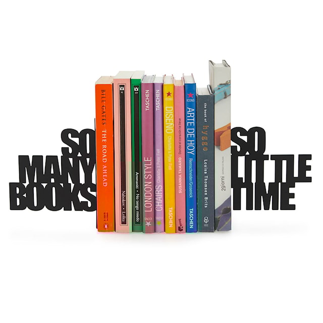 Produktbilde 1 for Bokstøtte "So Many Books" Black Metal Balvi