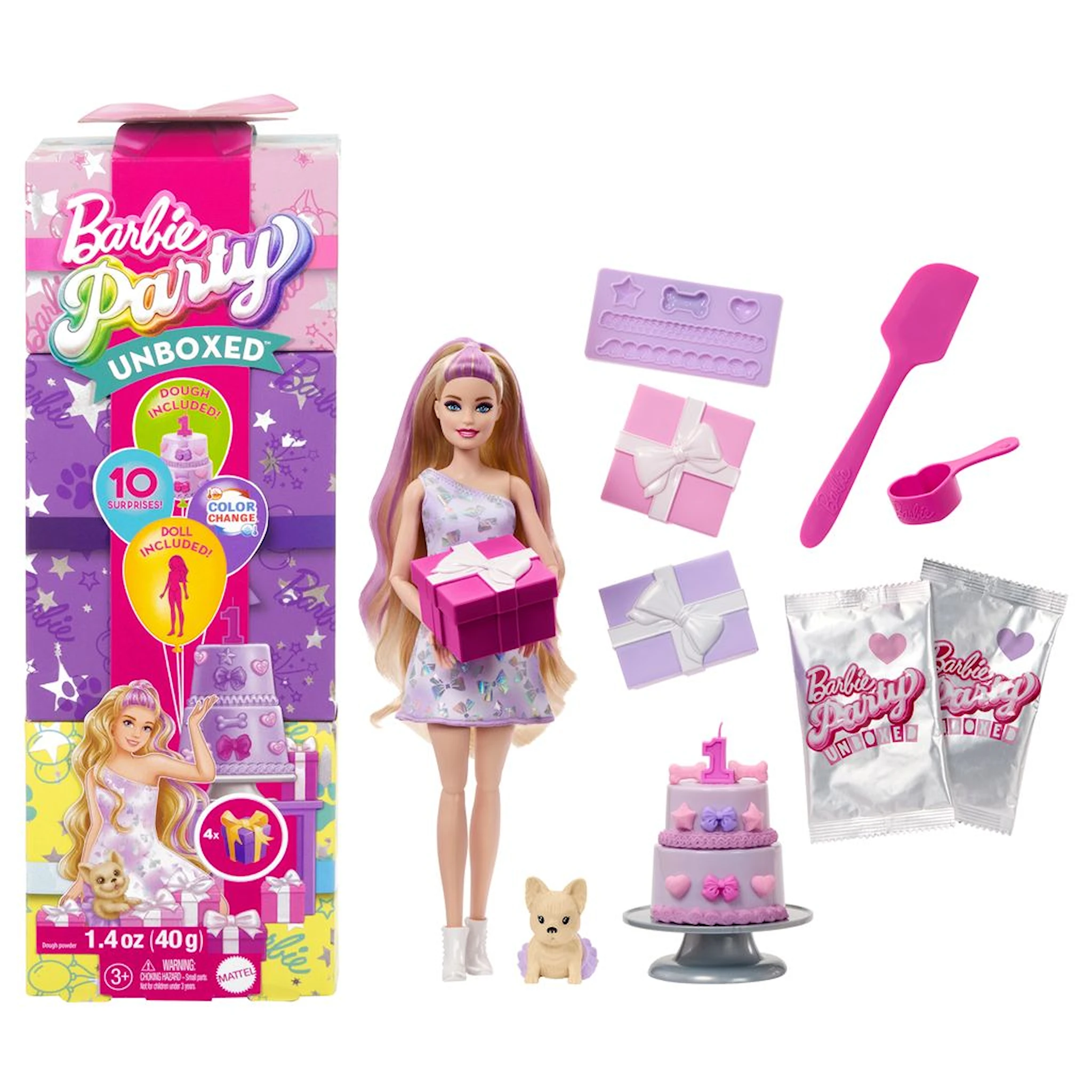 Produktbilde for Barbie Party Uboks motedukke lyst hår
