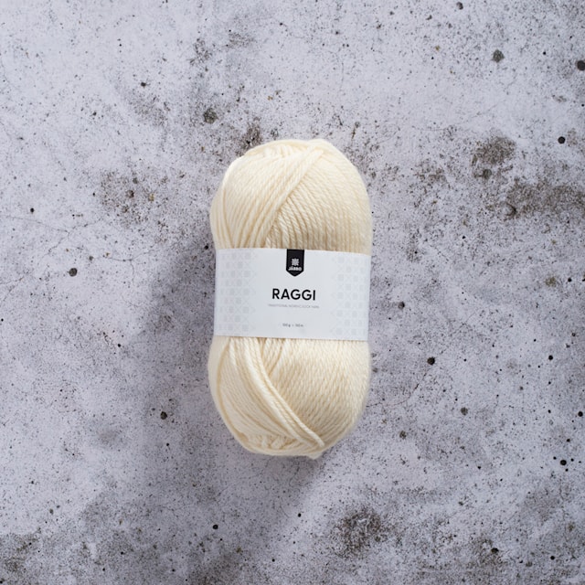 Produktbild 1 för Raggi Garn Ullmix 100 g Natur (1500) Järbo
