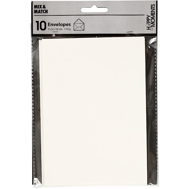 Produktbild 2 för Kuvert Råvit 11,5x16 cm 10-pack