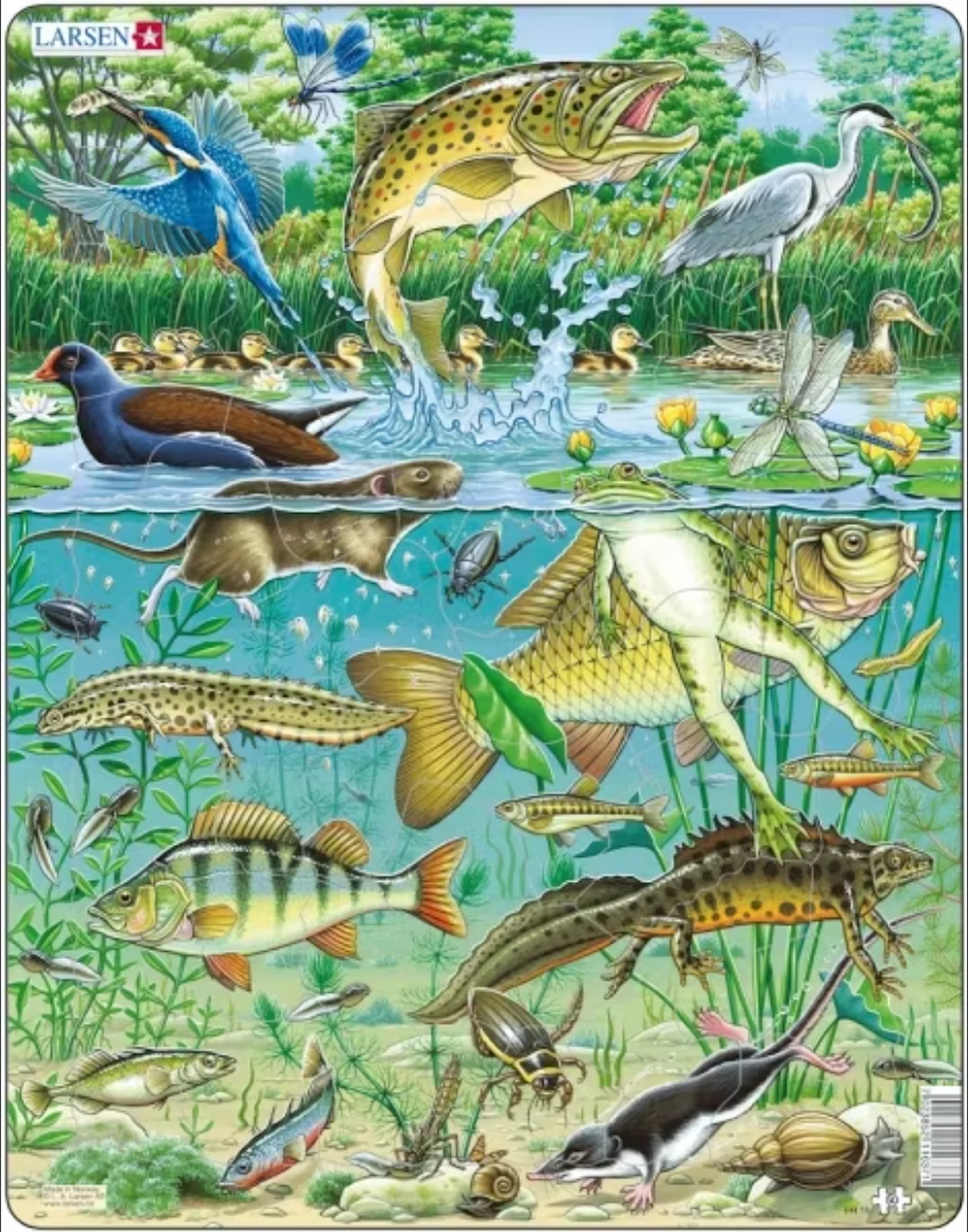 Produktbild för Pussel Insjön 50 bitar, Larsen