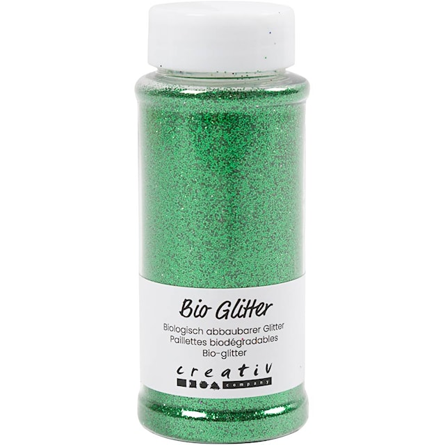 Produktbilde 1 for Biologisk nedbrytbart glitter, grønn, 140 ml/ 1 boks