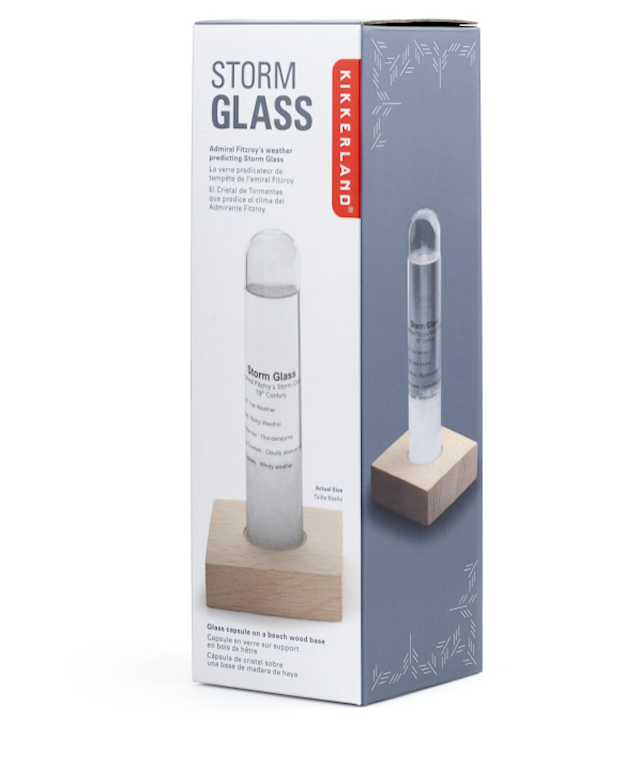 Produktbilde 3 for Storm Glass Tube With Beechwood Base, Kikkerland