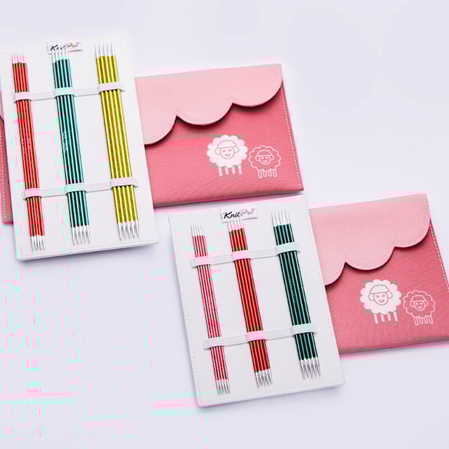 Produktbild 1 för Zing Starter - Set med strumpstickor (5 st, 15 cm) KnitPro