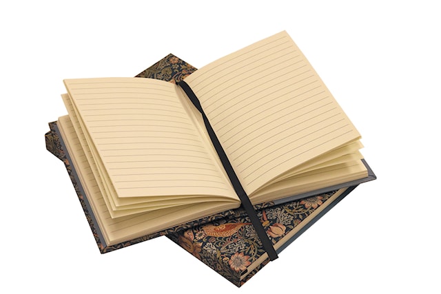 Produktbild 2 för Skrivbok A5 William Morris, Strawberry Thief Linjerad 96 sidor 1-pack