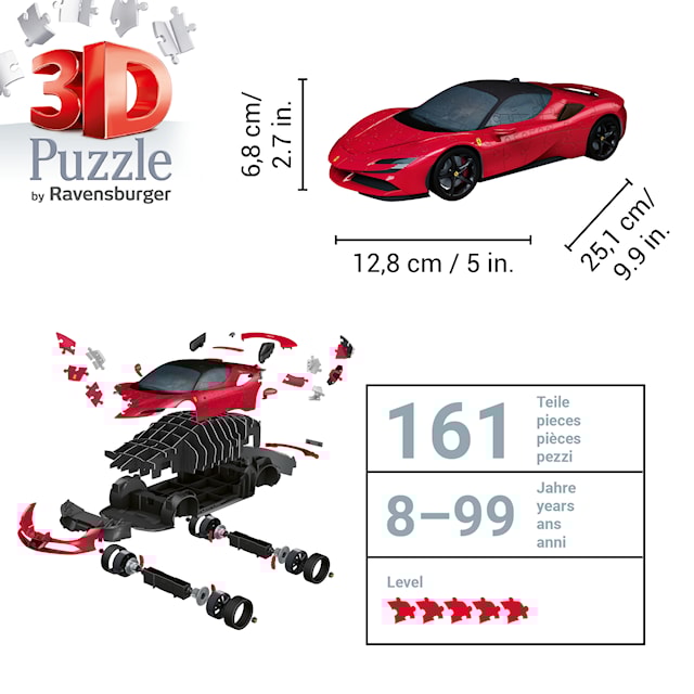 Produktbild 4 för Pussel Ferrari SF90 Stradale 161 bitar, Ravensburger
